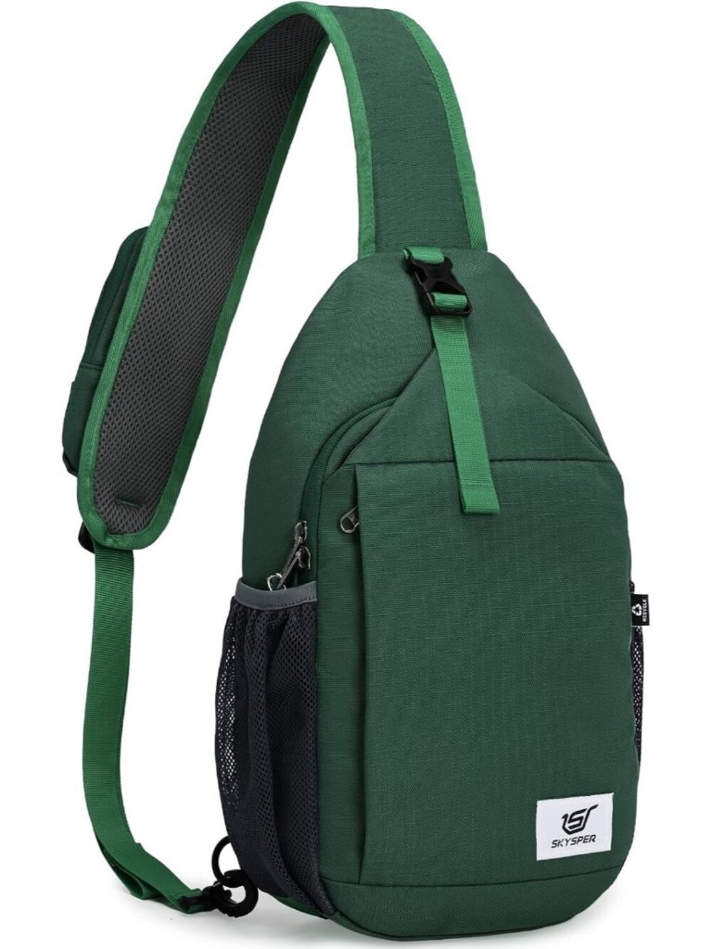 Men Dark Green Sling Bag Anti-Theft RFID Crossbody Travel Backpack Shoulder Bag